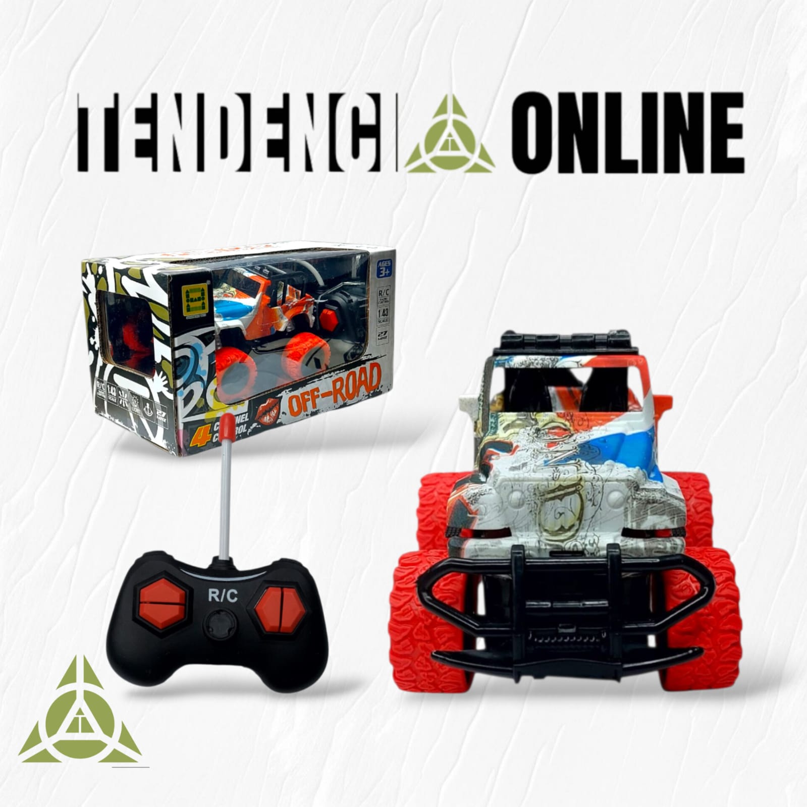 Mini Carro RC Todo Terreno ZR - con Luces, para Pequeños Pilotos (3+ Años)