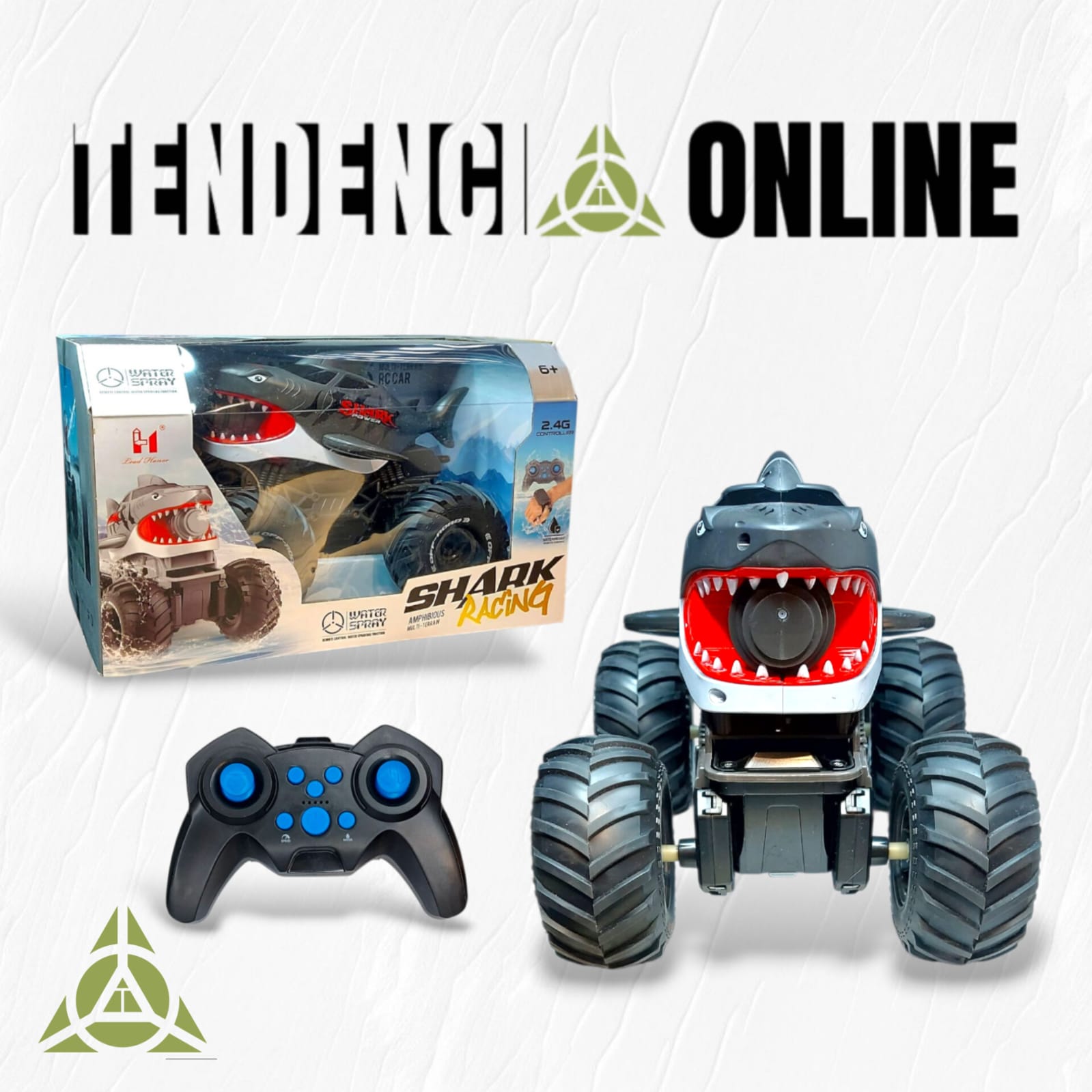 Carro RC Anfibio Shark - Todo Terreno con Lanzador de Agua 🦈💦