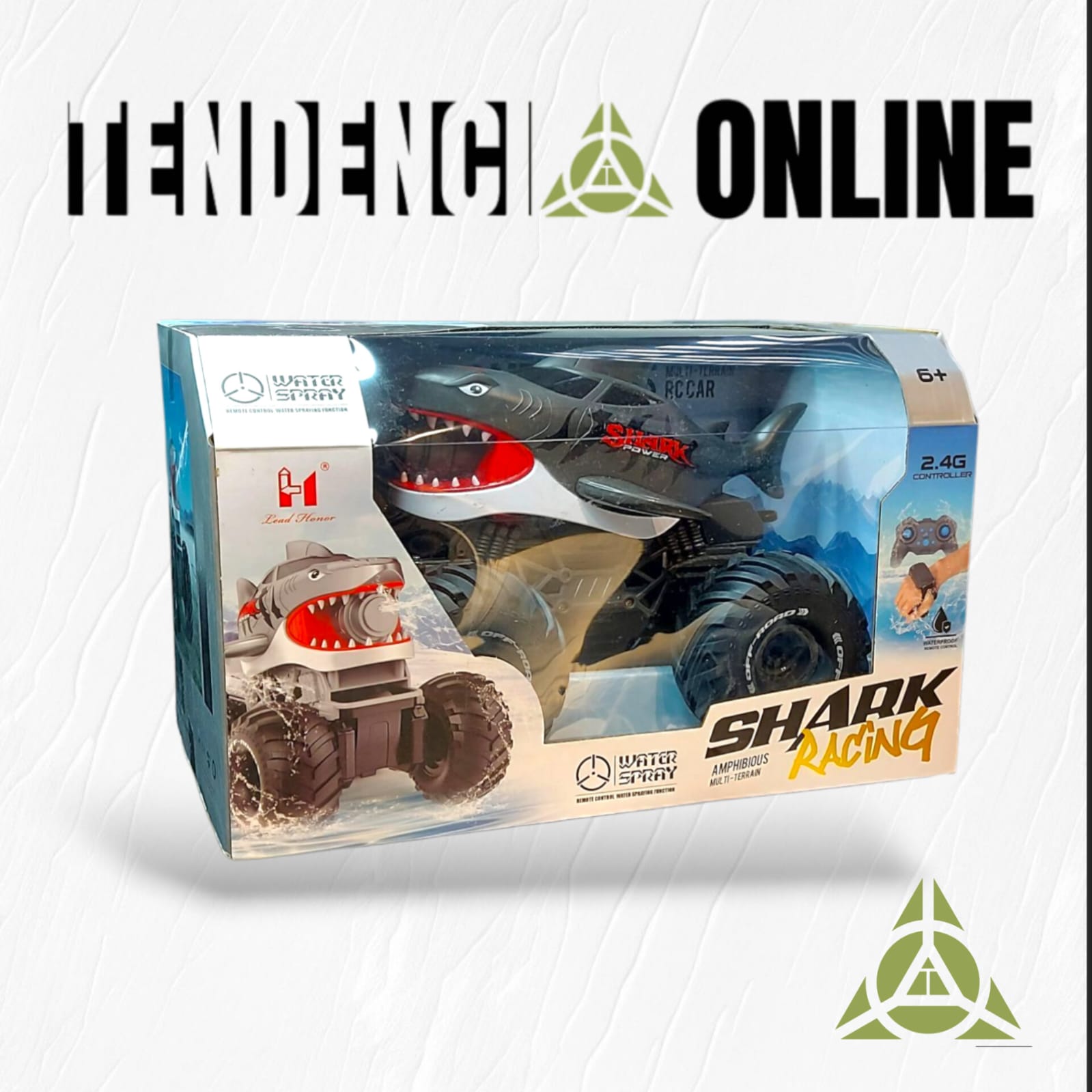 Carro RC Anfibio Shark - Todo Terreno con Lanzador de Agua 🦈💦